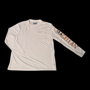 Magellan White Classic Fit Fish Gear Moisture Wicking Long Sleeve Shirt Men's XL